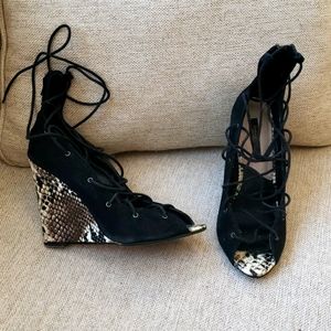 Zara tie up shoes